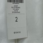 Chico's $109 Chico’s NEW Linen Jacket Solid Cropped Long Sleeve Size 2 blazer Photo 1