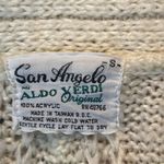Vintage 70s San Angelo Aldo Verde Ivory Cable Knit Belted Cardigan Sweater Photo 2