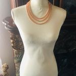 Handcrafted triple strand Czech glass Pearl paisley filigree clasp necklace Photo 6