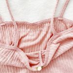 Aeropostale Dusty Pink Rose Ribbon Embroidered Lace Slip Shirt Tank Crop Top Photo 1
