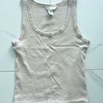 H&M top size Medium ribbed cotton scoop tank pink Photo 0