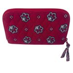 Vera Bradley  Mesa Red Paisley Bandana Zip Around Quilted Wallet Wristlet Photo 1
