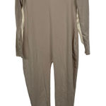 Pretty Little Thing Prettylittlethings Stone Seamless Cotton Elastane V Neck Jumpsuit Size 8 NWT Photo 0