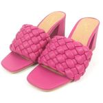 Seychelles  Fuschia Braided Connoisseur Open Toe Heels Size 7 Photo 1