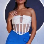Club L White Strapless Utility Pocket Corset Top Photo 1
