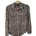 Something Navy  Leopard Button Down Blouse Photo 1