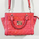 Michael Kors Women Pink Patent Leather Crossbody with Top Handle Photo 0