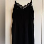 Lulus My Desire Black Lace Slip Dress Medium – Satin LBD, Cocktail, Date Night Photo 4