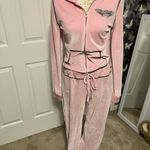 I am gia I.AM.GIA Pink Velour Set with Black Trim Photo 2