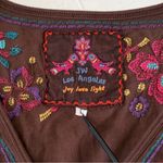 Johnny Was Y2K Retro Boho Brown Embroidered Floral Baby Doll Y2K Dress Size L Photo 2