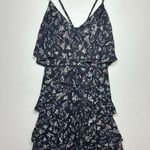 LA MAISON TALULAH Anthropologie BLACK FLORAL LAYERED MINI DRESS Size Medium Photo 2