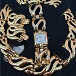 Gold Women's Watch and Bracelet Set Photo 1