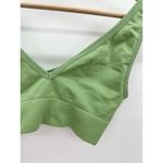 We Wore What Green V-Neck Nylon Blend Stretch Bra Top Women's Size X-Small XS Photo 3
