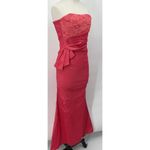 Vintage 90s Jessica McClintock Maxi Gown Lace Strapless Mermaid Skirt Pink 0 Photo 3