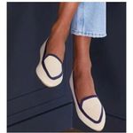 Birdies  The Starling Woven Knit Loafer Flats Ivory Navy Trim Size 8 Photo 8