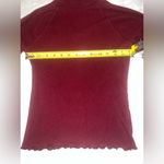 SO  Deep Red Knit Fabric Photo 4