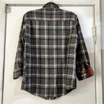 Briggs New York Briggs Vintage Plaid Wool Shirt Button Down Zipper Boxy Grid Window Pane Gray M Photo 1
