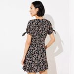 Loft Black Floral Mini Wrap Skort Romper Dress Size 0 Petite NEW Photo 2