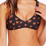 Volcom New black and orange lion bikini top. NWOT Photo 0