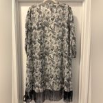 Kardashian Kollection  Monochrome Fringe Kimono Size Large Photo 2