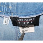 Vintage Christina Hope Light Wash Blue Denim Maxi Skirt Size 12 Elastic Waist Photo 6