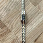 Seiko  Rare Luxury Ladies Watch Two-Tone Bracelet Case Blue Rectangular Dial Photo 4