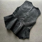 Elizabeth and James Brocade Yumi Peplum Black Tank Top Small NWT Photo 8