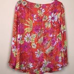 Sara Michelle Women’s 70s Boho Retro Floral Print Multicolor Flare Sleeve Blouse Orange Size XL Photo 6