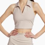 Beyond Yoga  Heathered Collared Crop Top Photo 0