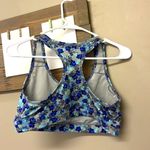 GapFit Pullover Blue and Gray Floral Pull-Over Sports Bra- Large Photo 4