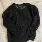 Forever 21 Large Black Lace Pullover Sweater Photo 0