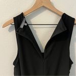 Ny Collection Black & Metallic Gold Layered Blouson Belted Wide Leg Jumpsuit M Photo 9