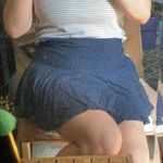 Banana Republic Fit And Flare Navy Striped Skirt Photo 0