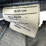 Levi’s Studded Denim Jacket Womens S Medium Wash Cropped Stretch Button Western Brown Photo 6