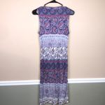 Lucky Brand Women’s Boho Floral Print V-Neck Drawstring Waist Tank Maxi Dress Photo 4