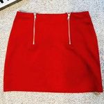 Red Suede Skirt Photo 0