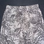 C&C California Womens White Gray Leaf Print Cropped Jogger Pants Small Photo 3