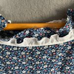 VTG 70s Puff Sleeve Ruffle Midi Dress Floral Prairie Cottagecore Victorian Lace Blue Size undefined Photo 7