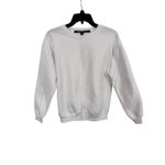 Aqua Kerri Rosenthal White Crew Neck Pullover Sweatshirt Womens Photo 1