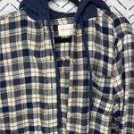 American Eagle  button down Shirt hoodie flannel plaid Small Photo 2