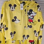 Disney NWT  Womens Yellow Mickey Mouse Hoodie & Jogger Pants Sweatsuit Large Photo 2