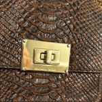 Michael Kors Brown Python Snakeskin & Gold Chain Crossbody Shoulder Bag Photo 3