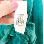 United Colors Of Benetton Benetton Green V-Neck Braid Cable Pattern Sweater Size Large Photo 8