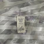 Vintage Val Mode Robe Floral Striped White Purple Size M Lingerie Size M Photo 5