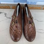 Antelope  Brown Peforated Two Buckle Leather Shoes 39/8.5 Photo 1