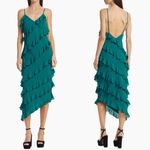Amanda Uprichard  Belladonna Asymmetric Frill Midi-Dress S NEW Photo 1
