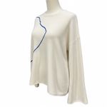 Jigsaw x Marcus James Creamy White Pullover Sweater with Blue Detail L Size L Photo 2