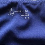 OFFLINE by aerie NWOT Women’s Real Me Ruched Crop T Shirt Small Blue Black Print Photo 6