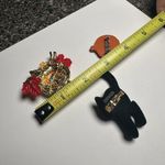 Halloween Autumn Brooch Pin Lot Of 3 Black Cat, Curved Pumpkin Jack O Lantern Photo 8