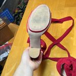 Lulus Red Strappy Heels Size 7.5 Photo 6